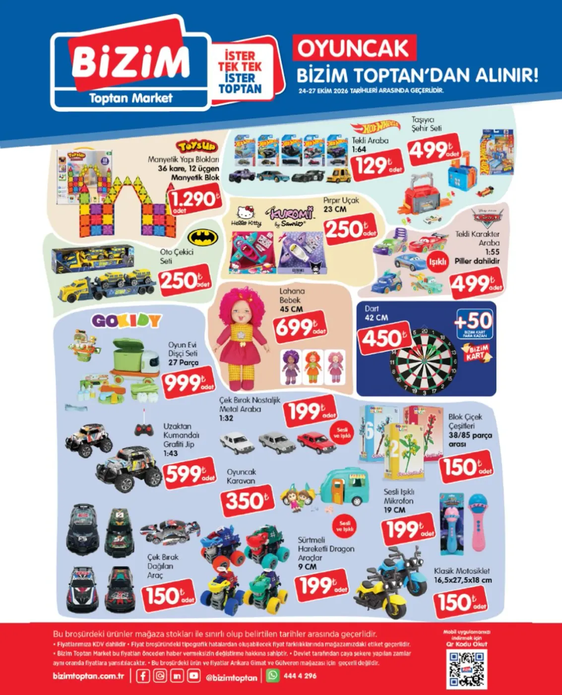 Bizim Toptan 24-27 Ekim 2026 kataloğu sayfa 1
