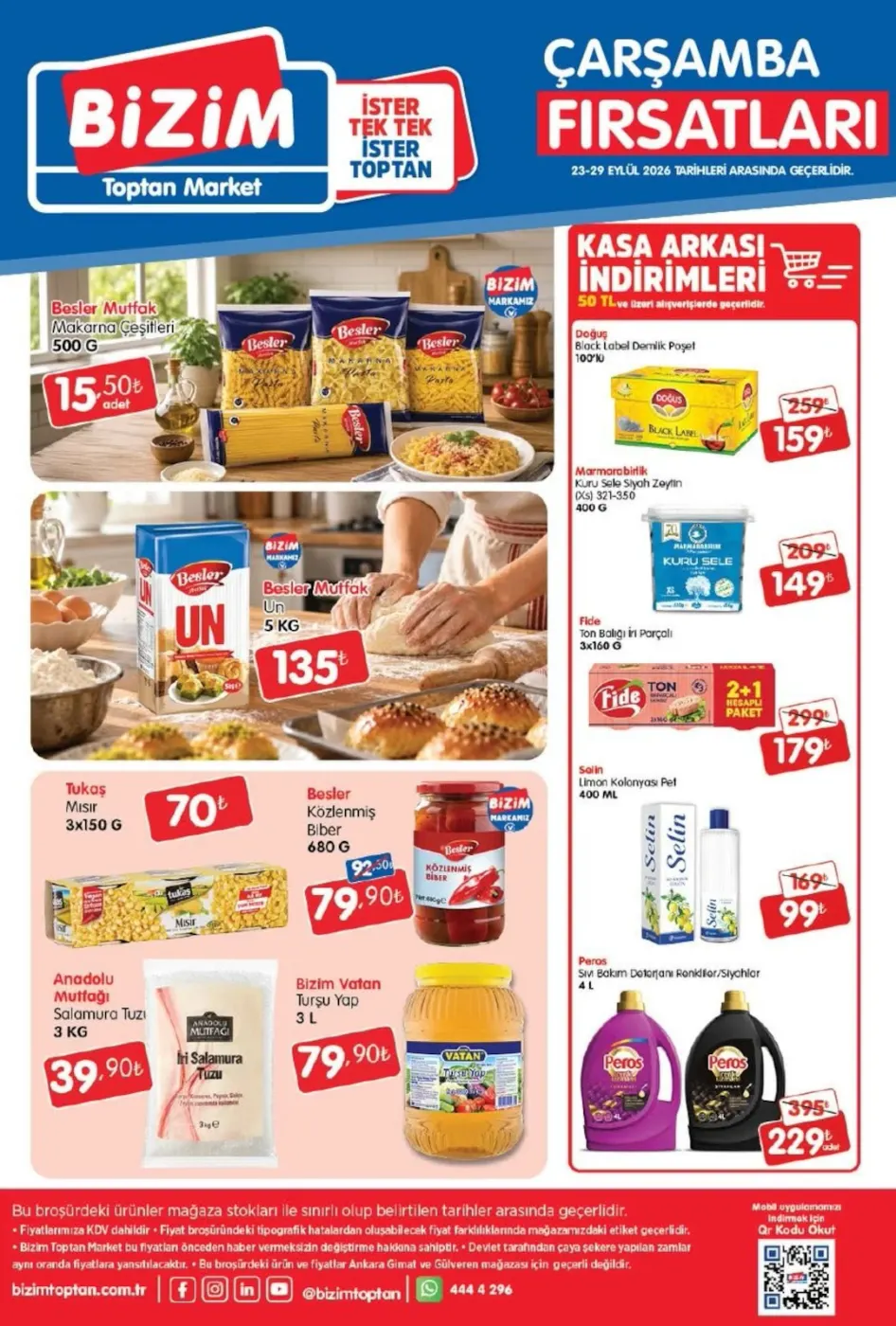 Bizim Toptan Market 23-29 Eylül 2026 kataloğu sayfa 1